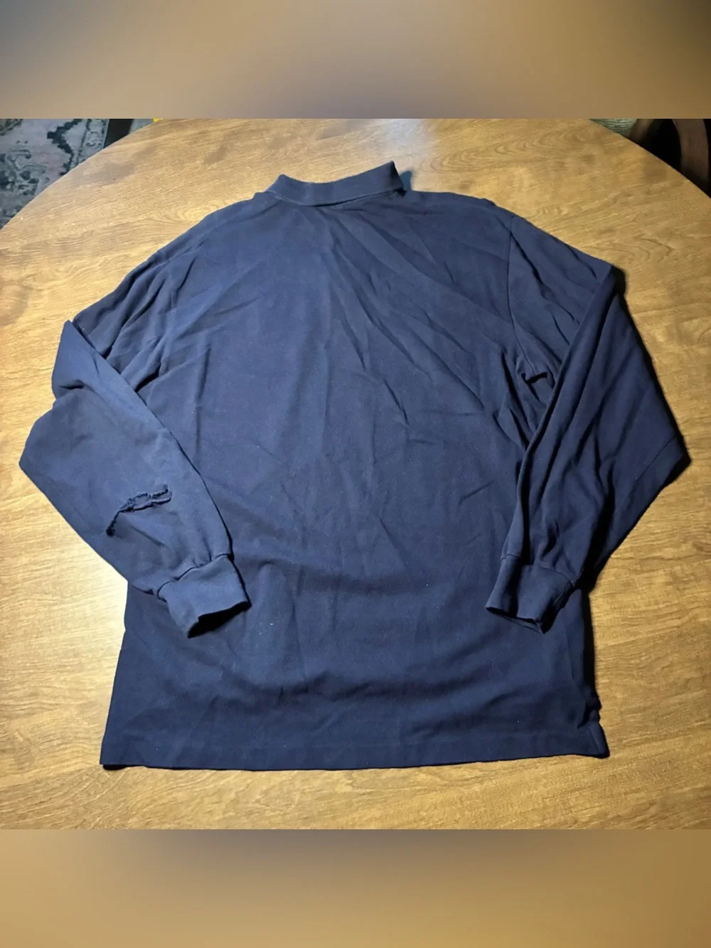 Ralph Lauren Navy Long-Sleeve Polo with Bear Embroidery